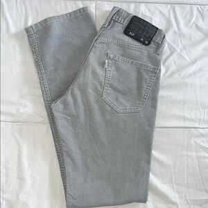 Levi's 514 Grey Corduroy Pants 28 x 32